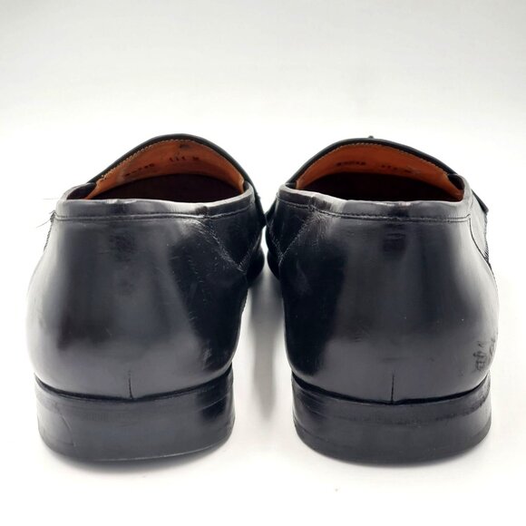 Vintage Mezlan Exotic Black Crocodile Mens 15M Dress Shoes Tassel Loafers Spain main image 4